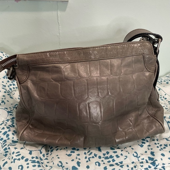 The Trend Vintage Grey Leather Classic Crossbody Purse Bag - Picture 7 of 8